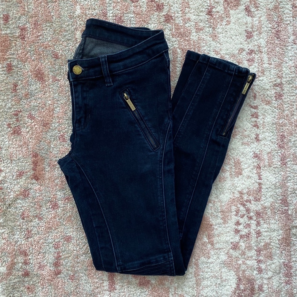 Low Rise Super Skinny Moto Jeans | Michael Kors